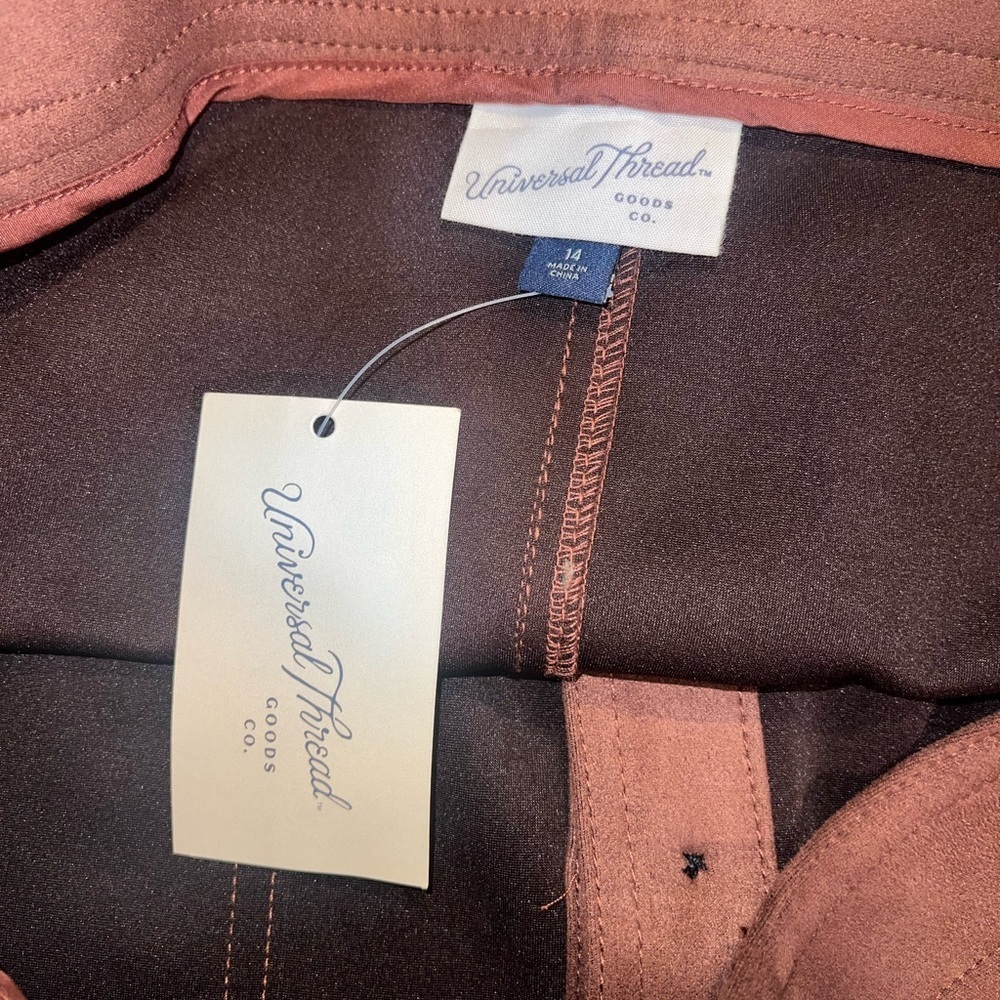 NEW Universal Thread Tan Button-Front Mini Skirt - Picture 7 of 8